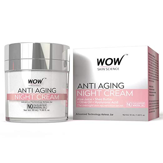 WOW Anti Aging No Parabens and Mineral Oil Night Cream, 50ml Price in India