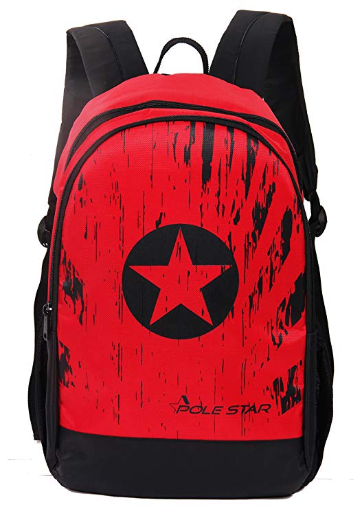 POLE STAR 30 L Red Black Casual Backpack with Laptop compartment Price in India