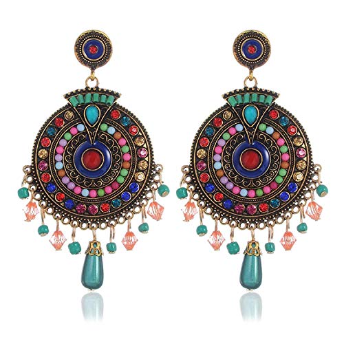 YouBella Non Precious Metal Fashion Jewellery Bohemian Stylish Multi-Color Fancy Party Wear Earrings for Girls and Women Price in India