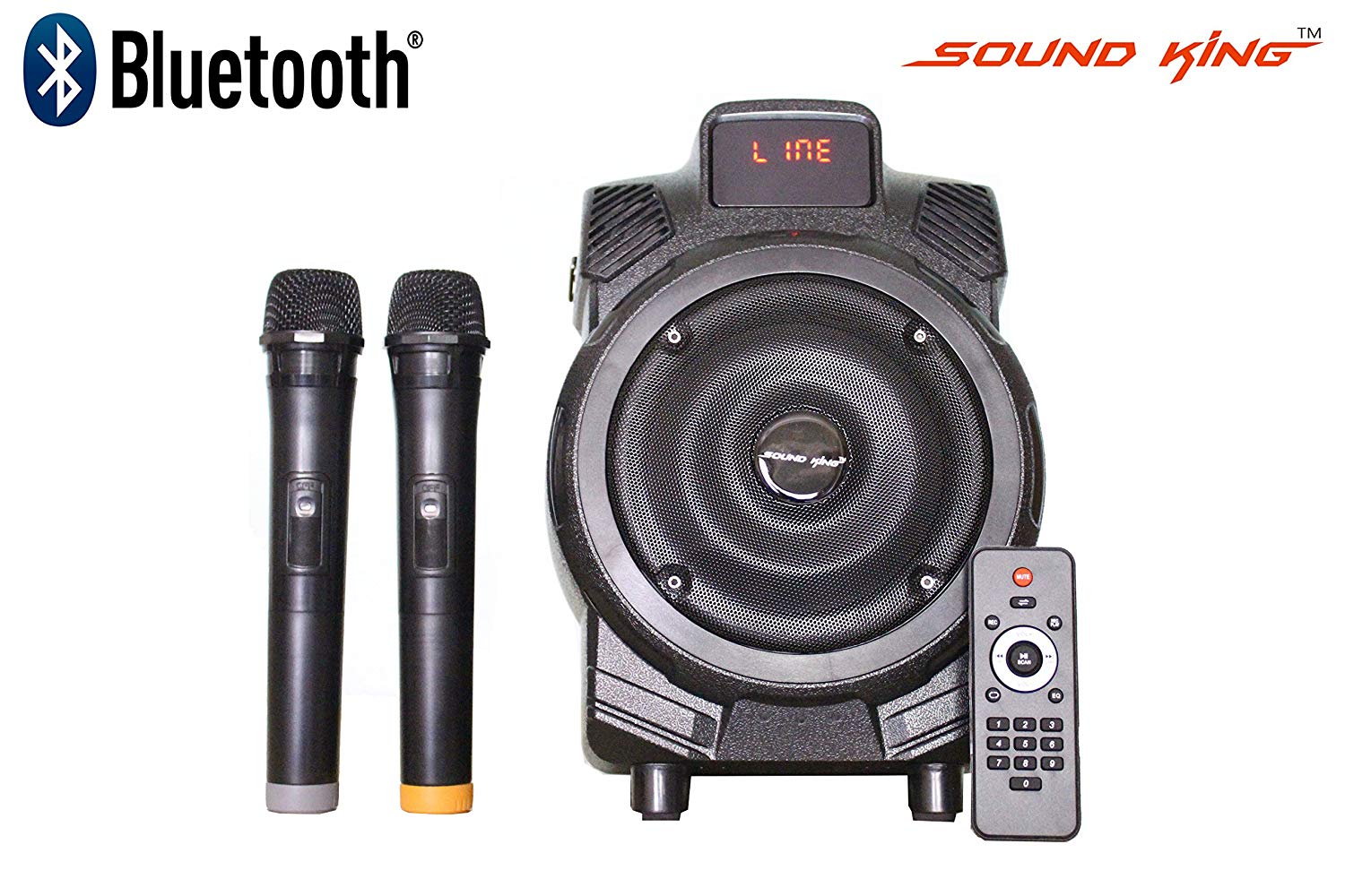 Sound King SK-752H Portable Amplifier With Bluetooth,USB & Card Reader slot & Two Wireless Microphone Price in India