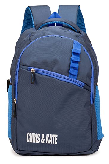 Chris & Kate Navy Blue Spacious School Bag | College Bag | Casual Backpack (28 Litre)(CKB_116RB) Price in India