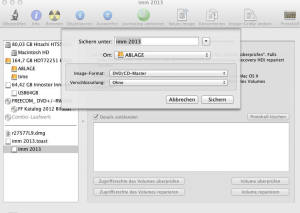 Festplatten-Dienstprogramm Toast ISO Image