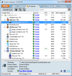 System Explorer Version 3.5 System Explorer