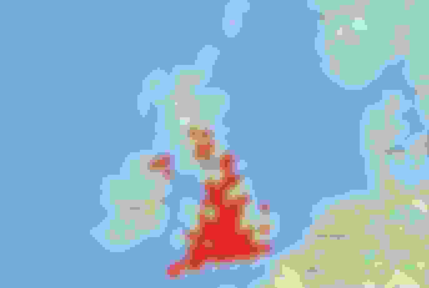 A map showing all confirmed cases of Alabama rot