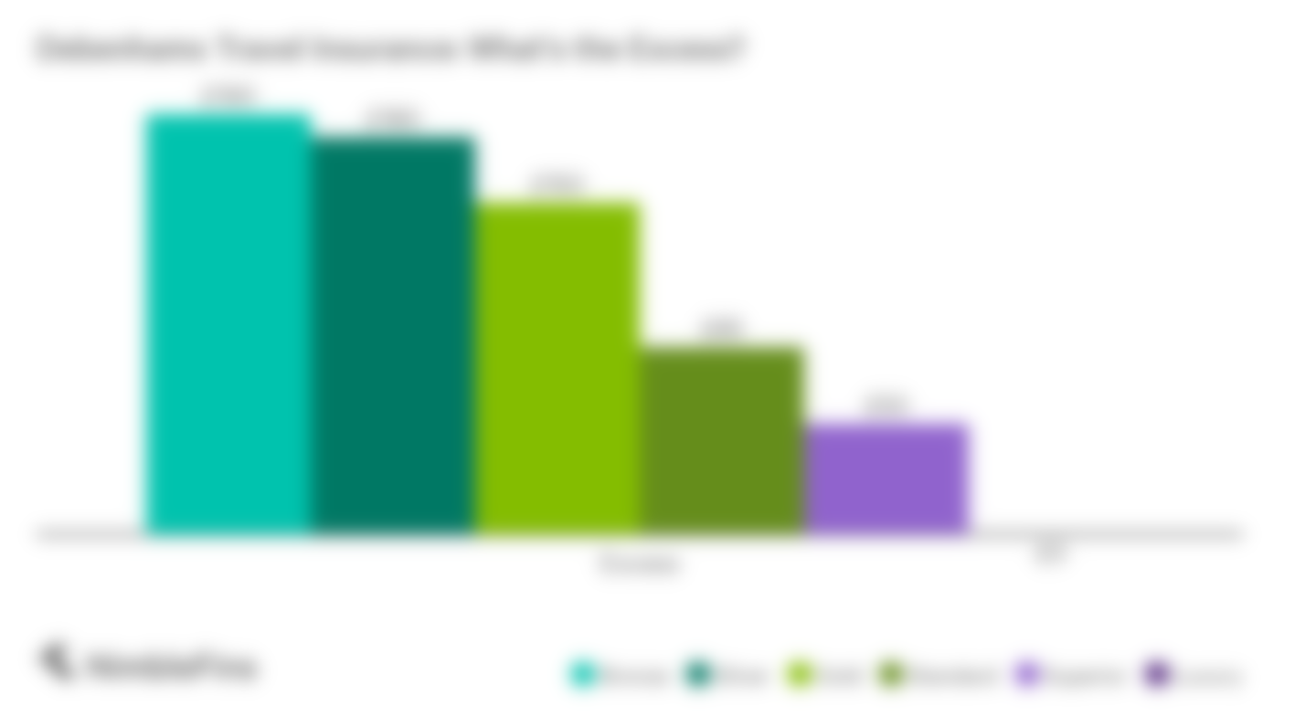 chart showing Debenhams travel insurance excess