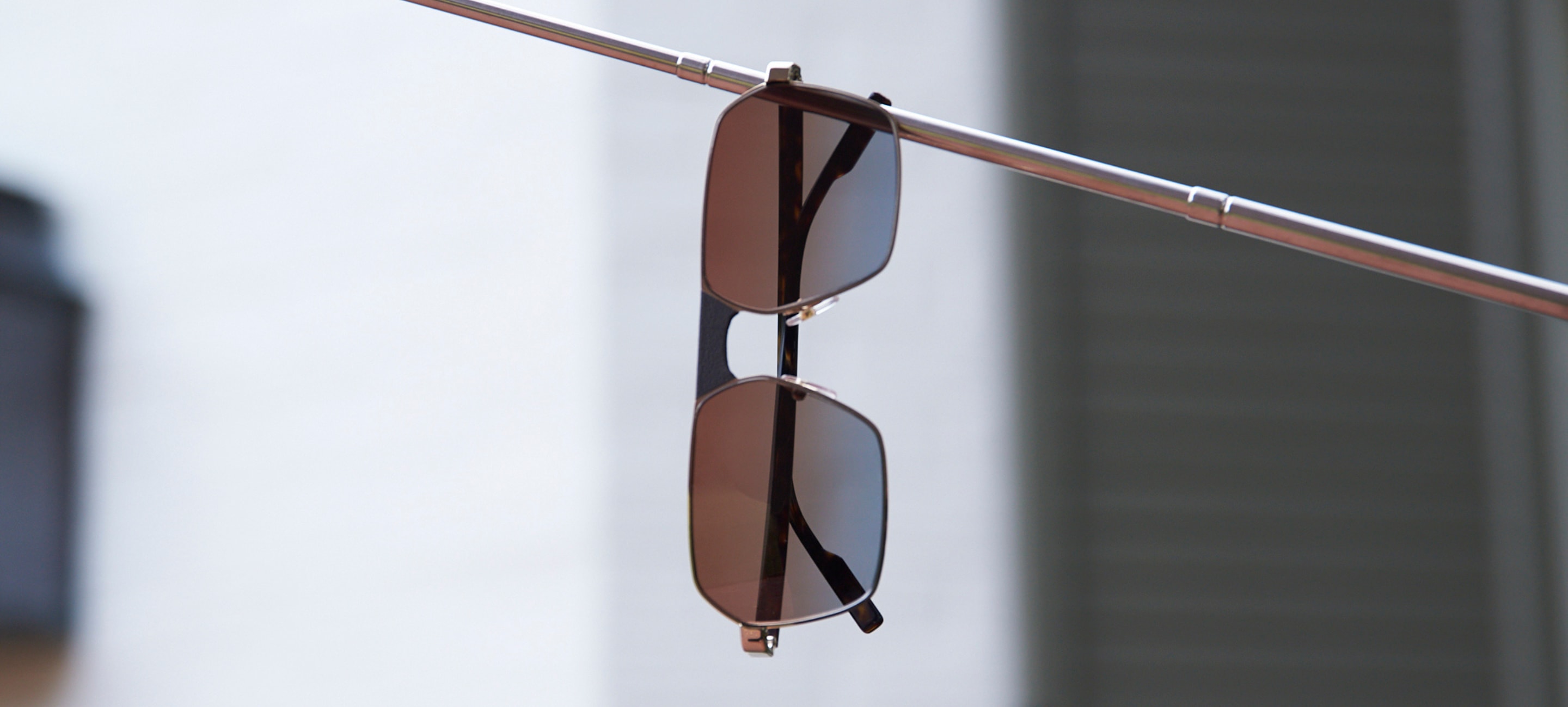 Men's New Trendy Double Bridge Light Luxury Metal Sunglasses