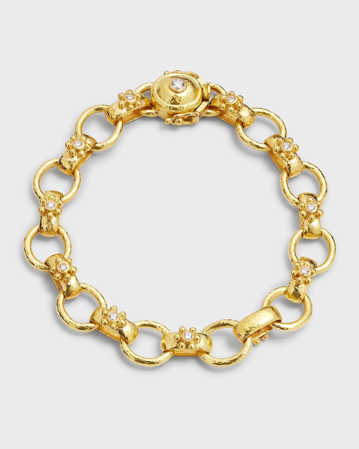 Oscar Stone 14K Tri-Colored Ankle Bracelet (Mini LV)