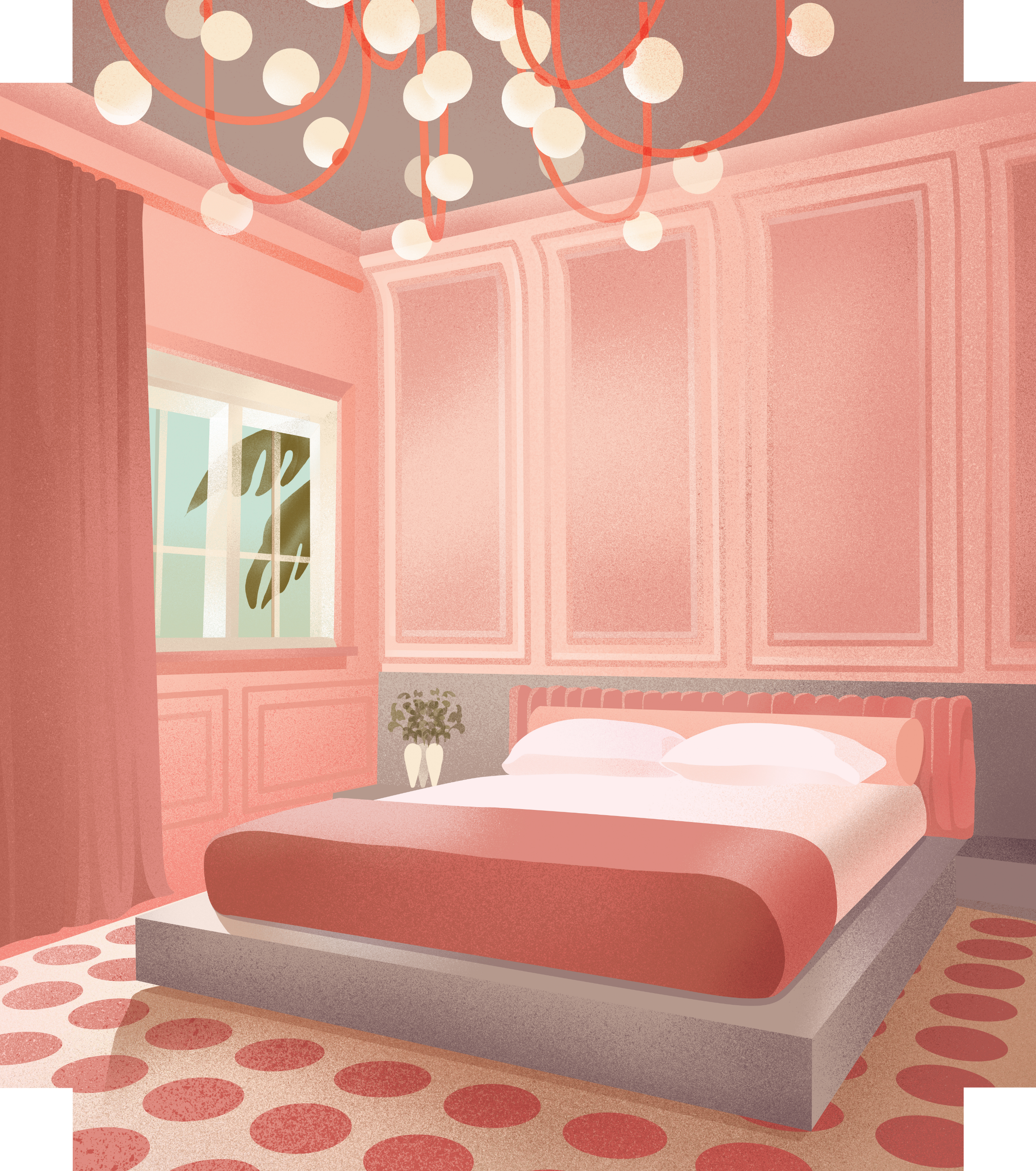 Lips With Louis Vuitton Pink Background Bedroom Duvet Cover Louis