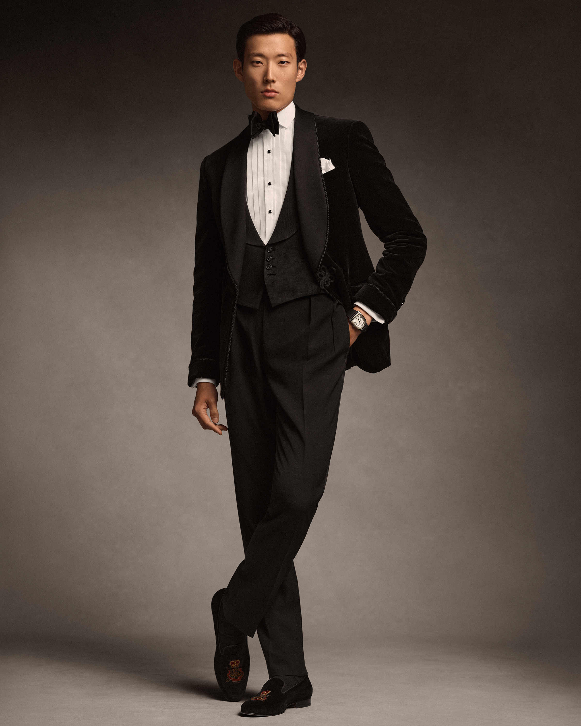 【新品】RALPH LAUREN PURPLE LABLEブラック絹麻スラックス Ralph Lauren Purple Label for Men | Neiman Marcus