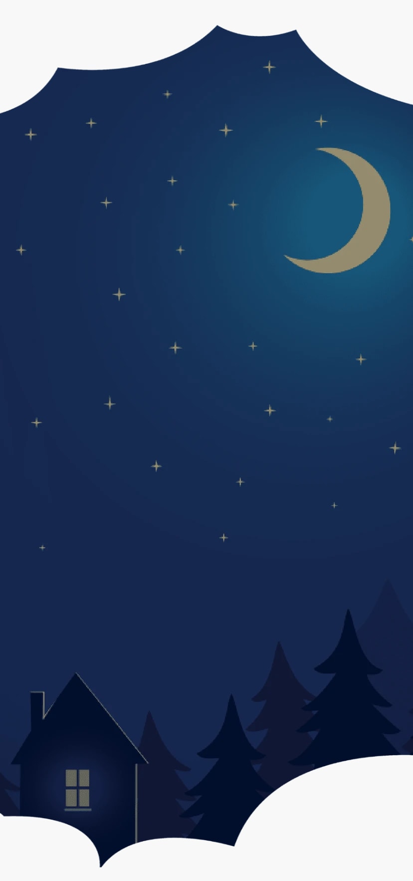 Night time sky on mobile