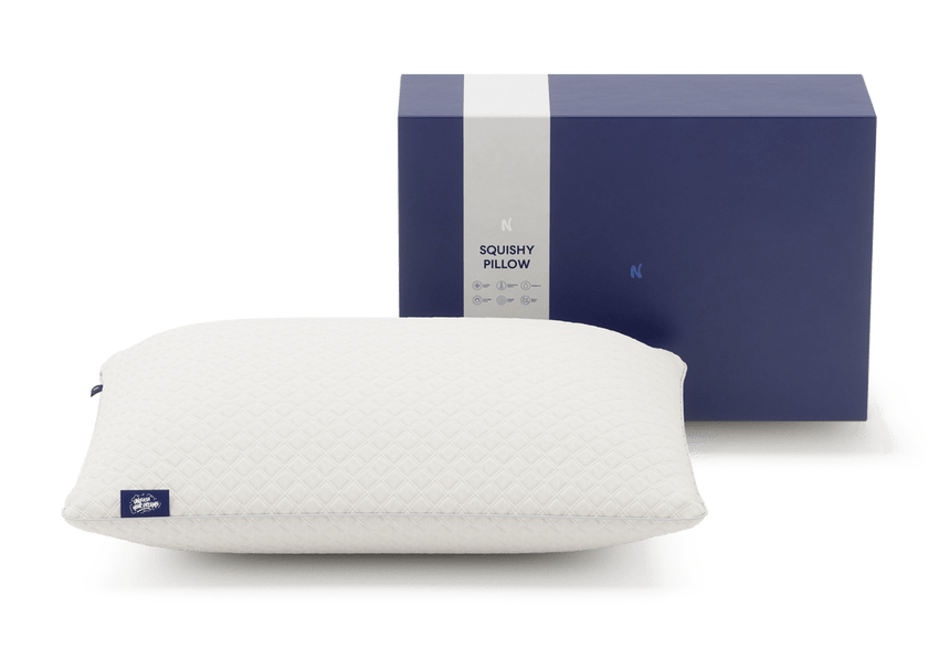Nolah Squishy Pillow beside box