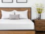 shot of bed made with tencel sheets