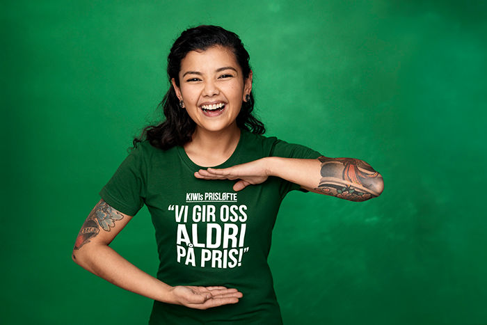 Trainee Sofie Anda på KIWI Lura i Sandnes.