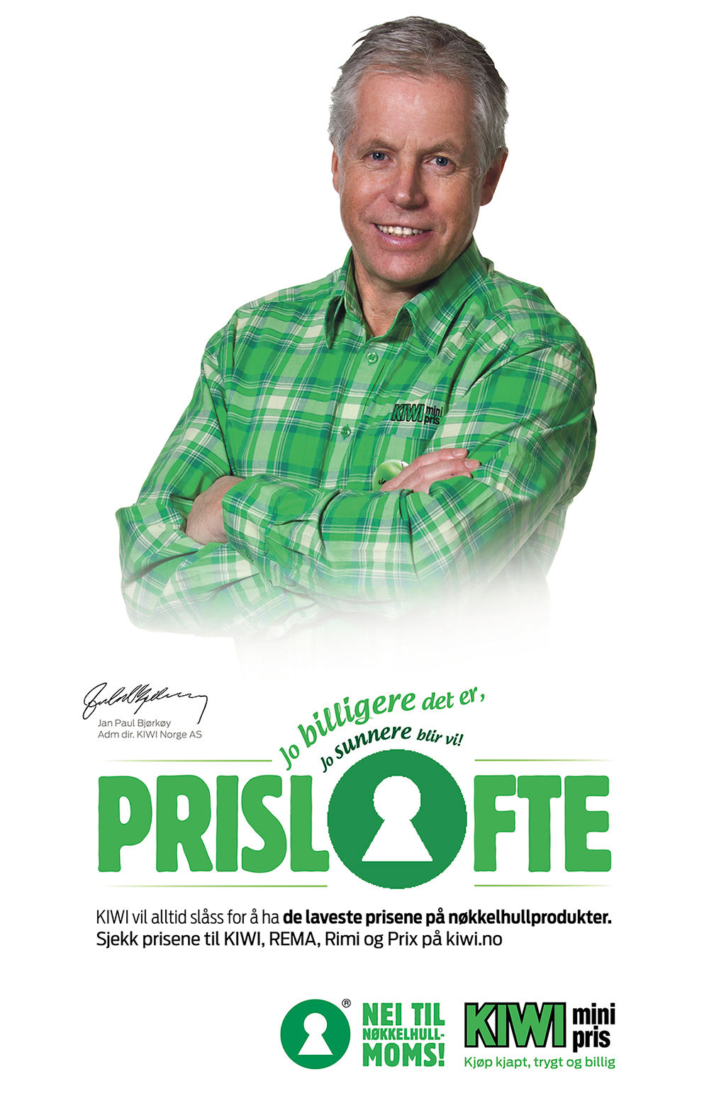 KIWIs prisløfte på nøkkelhull.