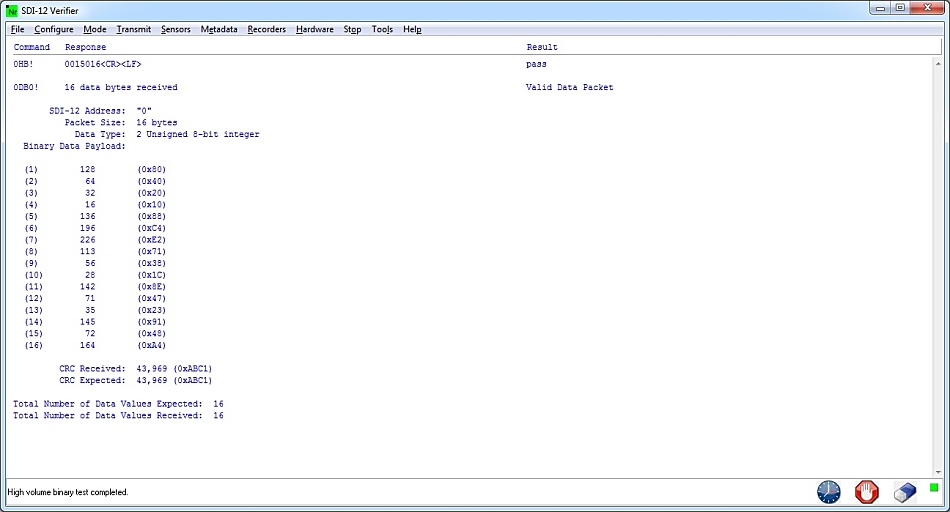 high volume binary test
