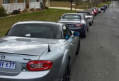 Lined up at Laggan