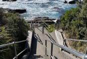 Steps down to Blue Pools at Bernagui