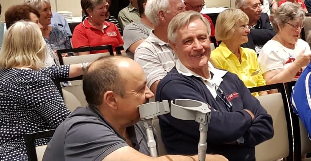 Russ Maxwell with Lou Iezzi at the 2018 AGM