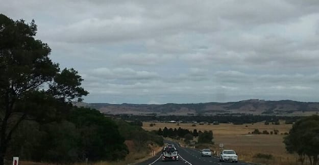 On the road approaching Bungendore