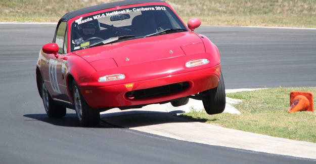 Bryan Shedden gets from air at Sydney Motorsport Park - photo by Scott Walker