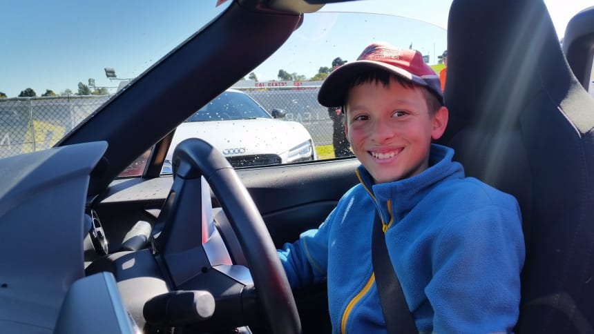 Alex learning to motorkhana