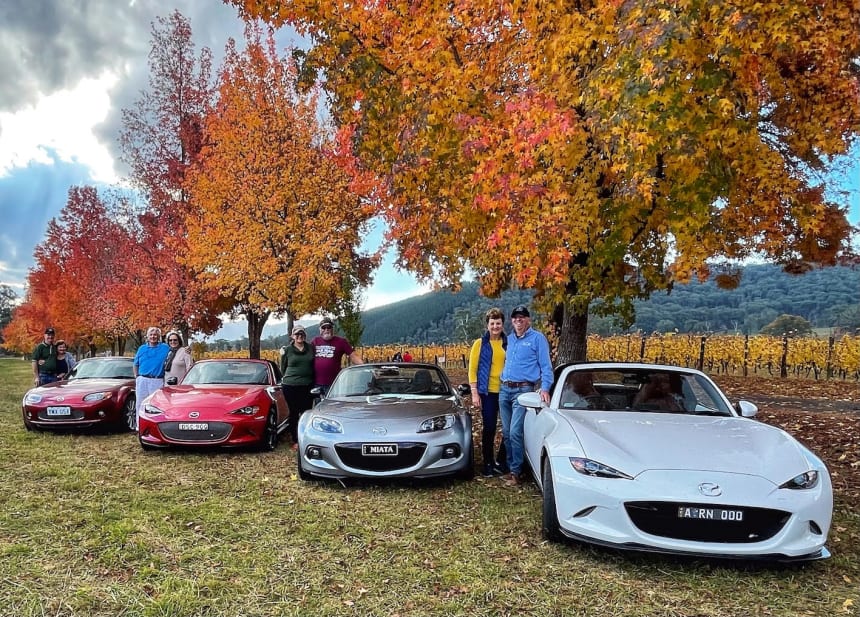 Bright colours and some of our MX5ers