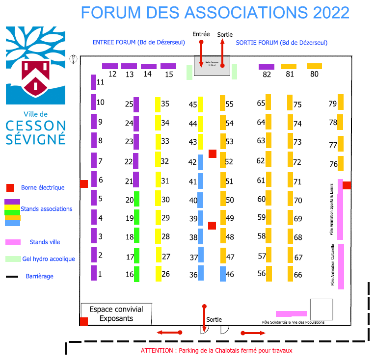 Plan de salle - Forum Associations 2022