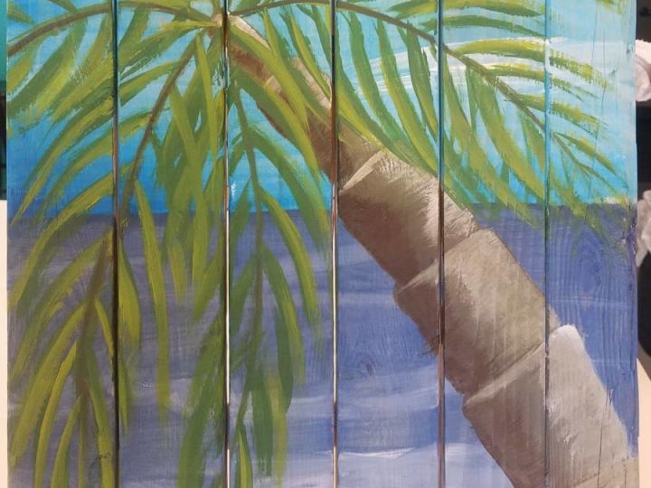 Pallet Painting Palm Tree