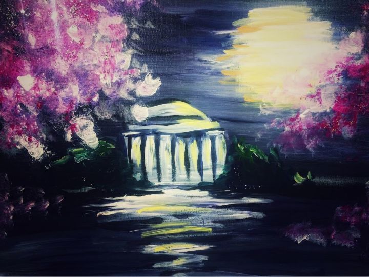 Virtual Artjamz Moonlit Cherry Blossoms