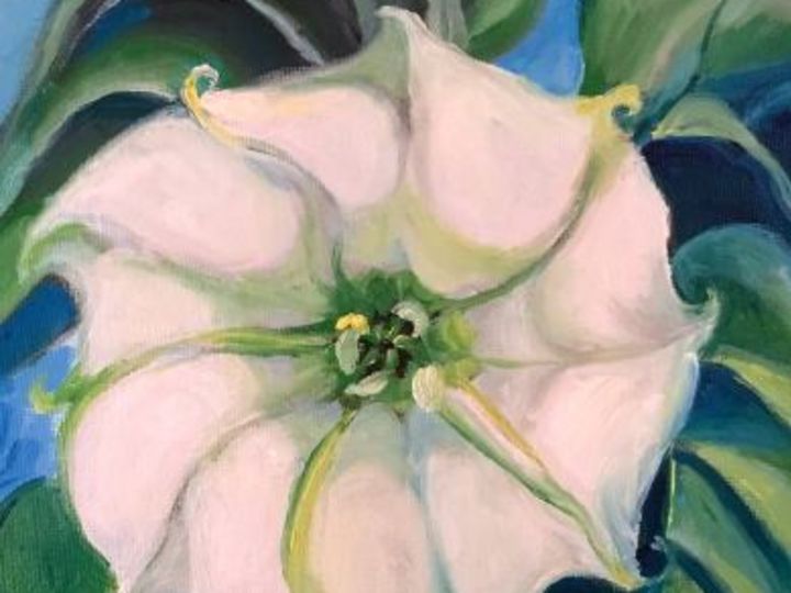 Online Painting Class O Keefe S Jimson Weed 28