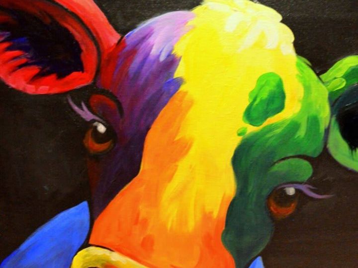 At Home Paint Kit Pickup Delivery 12 7pm Colorful Cow
