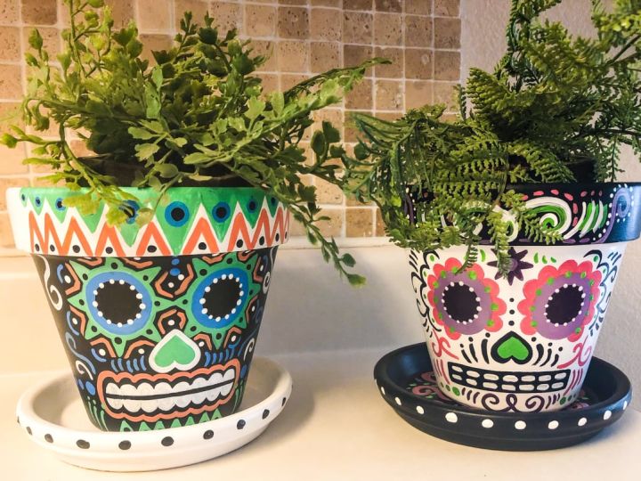 Sugar Skull Plant Pots at Resolute Tap & Cellar