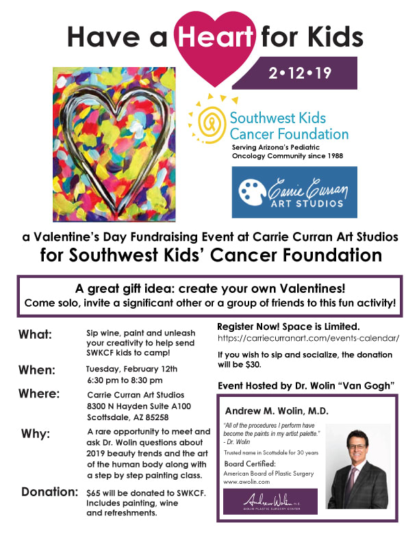 Have a Heart for Kids: a Valentine's Day Fundraising Event for Southwest Kids' Cancer Foundation Flyer