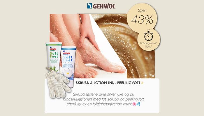 Artikkelbilde - Gehwol Skrubb og Lotion Pakke inkl Peelingvott