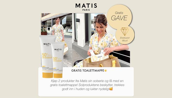 Artikkelbilde - Matis Solprodukter -20% & Gratis toalettmappe!