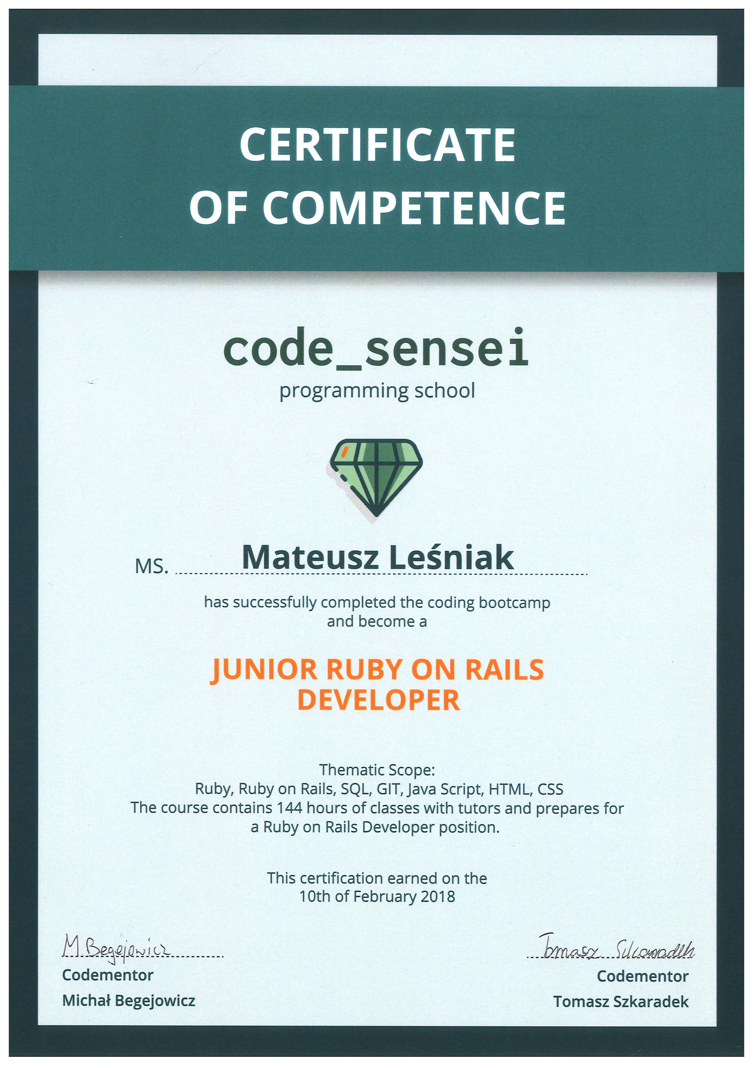 Mateusz L. - Senior Ruby Developer w Smart Pension | LinkedIn