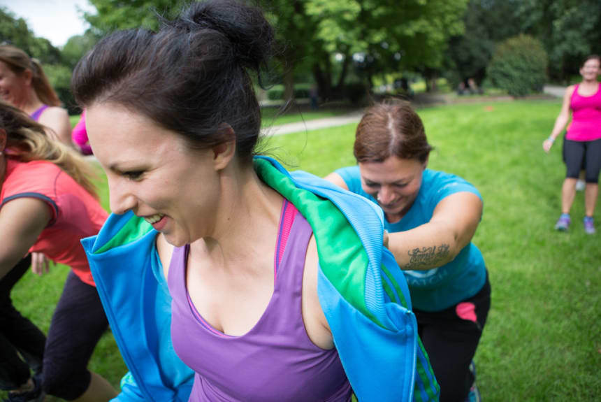 Outdoor Fitnesstraining Bootcamp Bochum Spass und Spiele beim Training