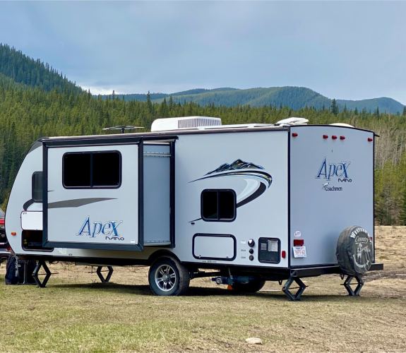 elegant trailer with solar package and inverter in calgary