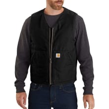 Men's Washed Duck Sherpa Lined Vest