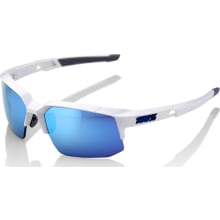 SPEEDCOUPE - Matte White - HiPER Blue Multilayer Mirror Lens