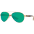 Rose Gold Frame w/Tortoise Temples Frame - Green Mirror 580G