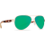 Rose Gold W/Tortoise Temples - Green Mirror 580P