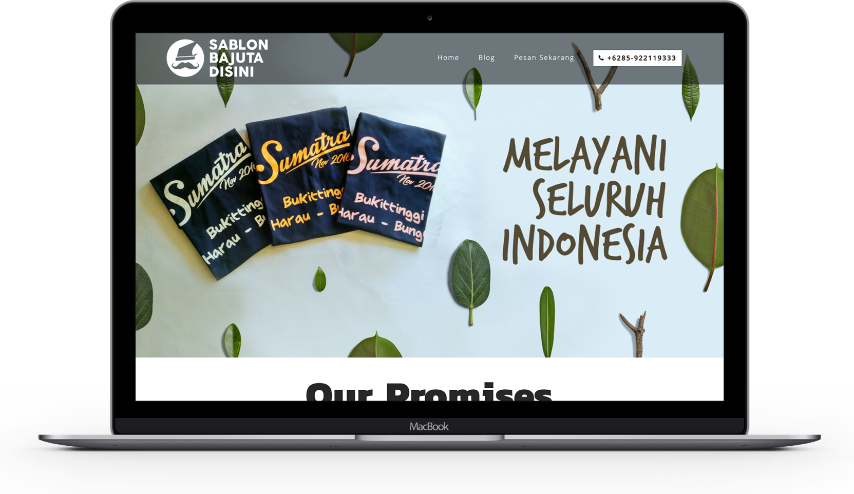 Website sablonbajumakassar.com designed by ozycozy.com