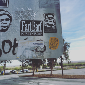 fart, barf political decal