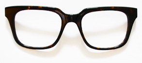 Front of Loerlai tortoise eyeglass frame