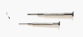 Eyewear screwdriver and screws