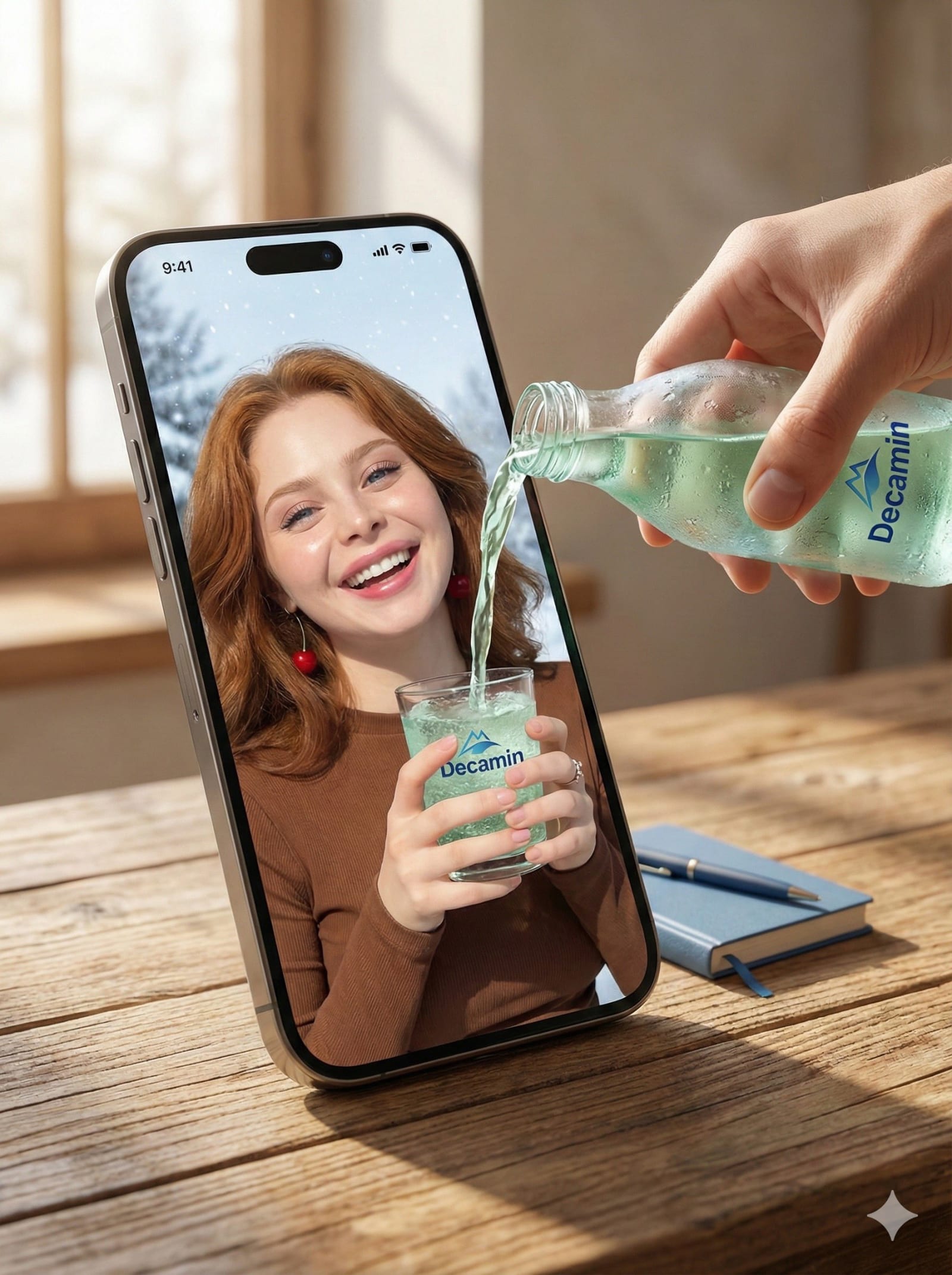 Responsive AI-image-woman-iphone-Drink