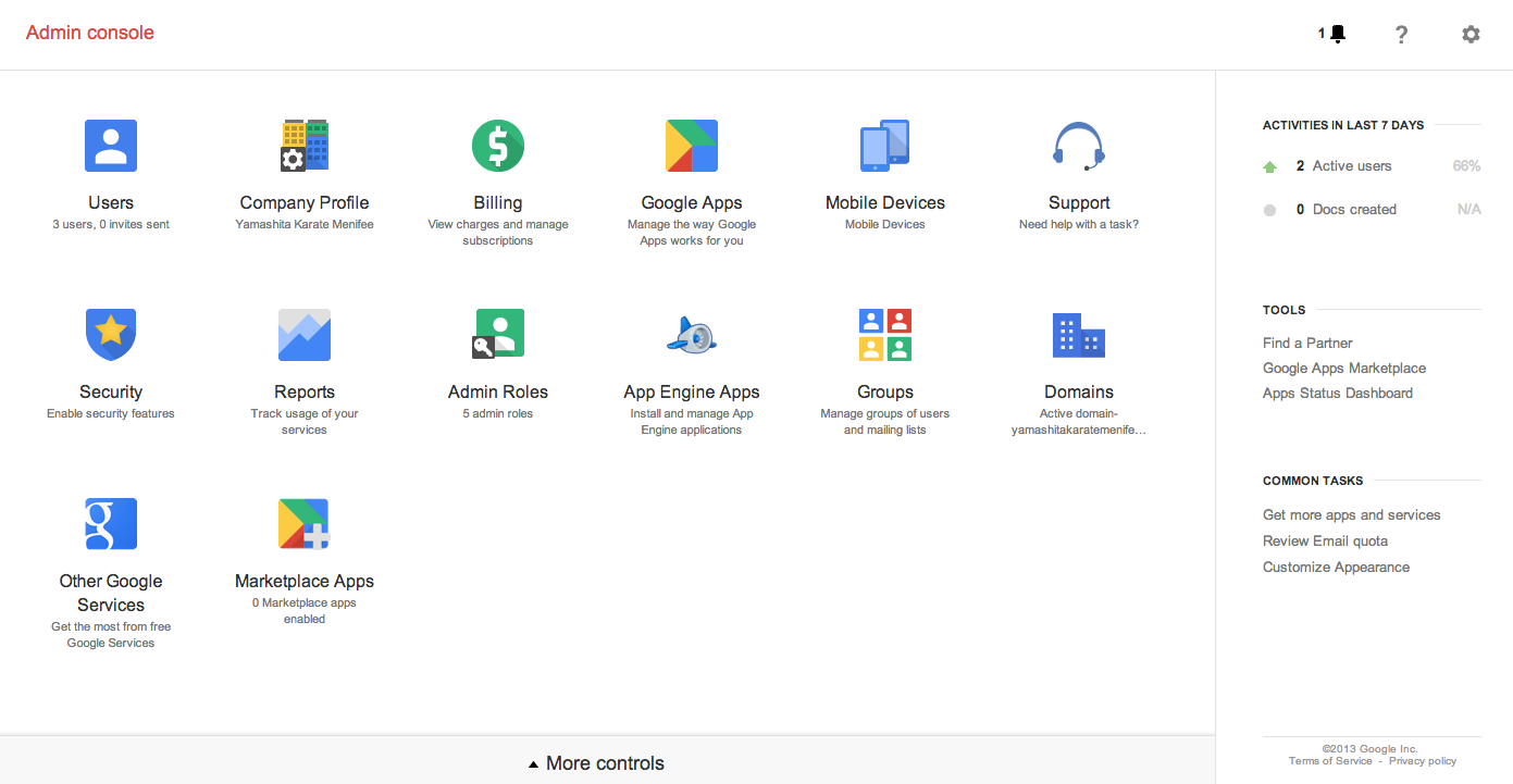 Perezbox Google Apps Admin Panel