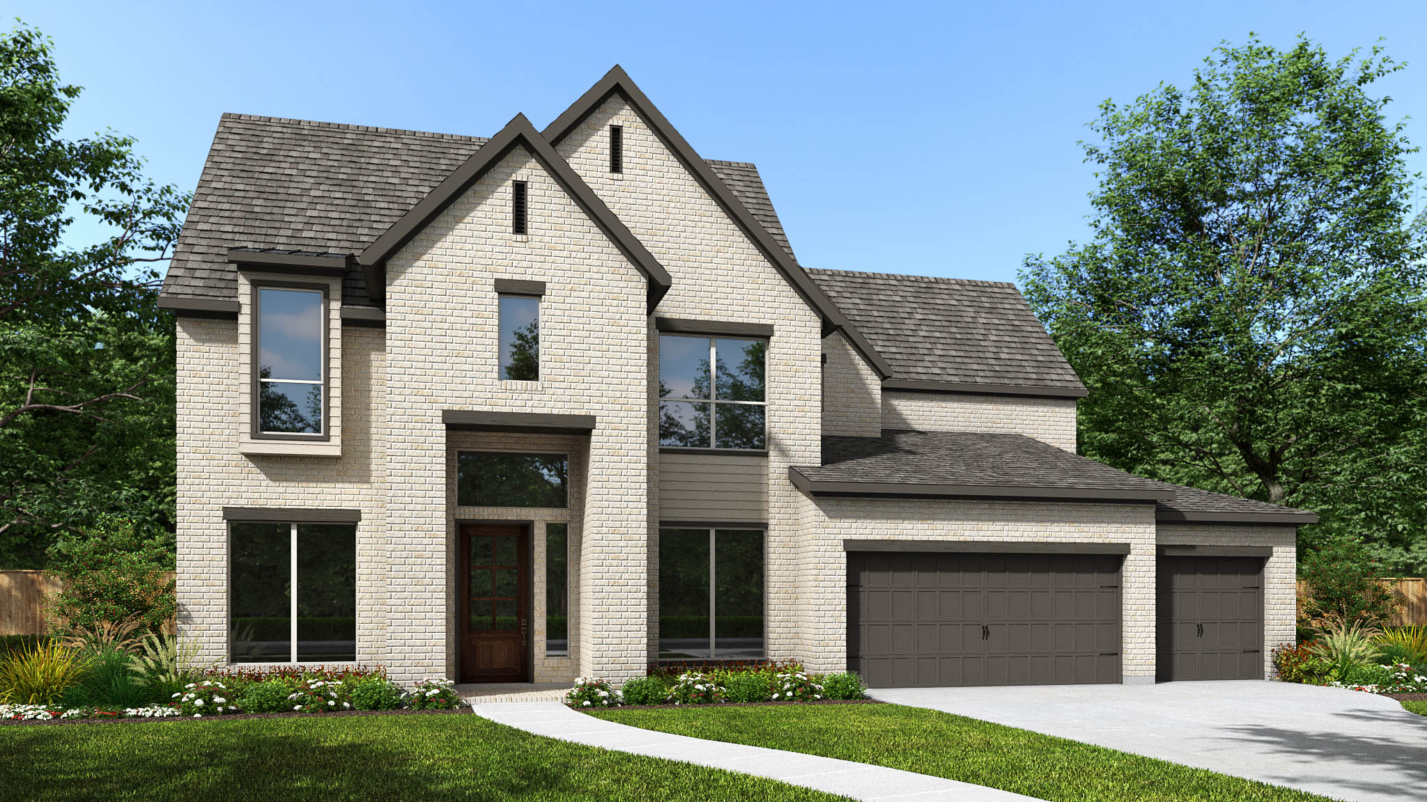 Perry 4347W House Plan in Parkside On The River West 70 80, Austin