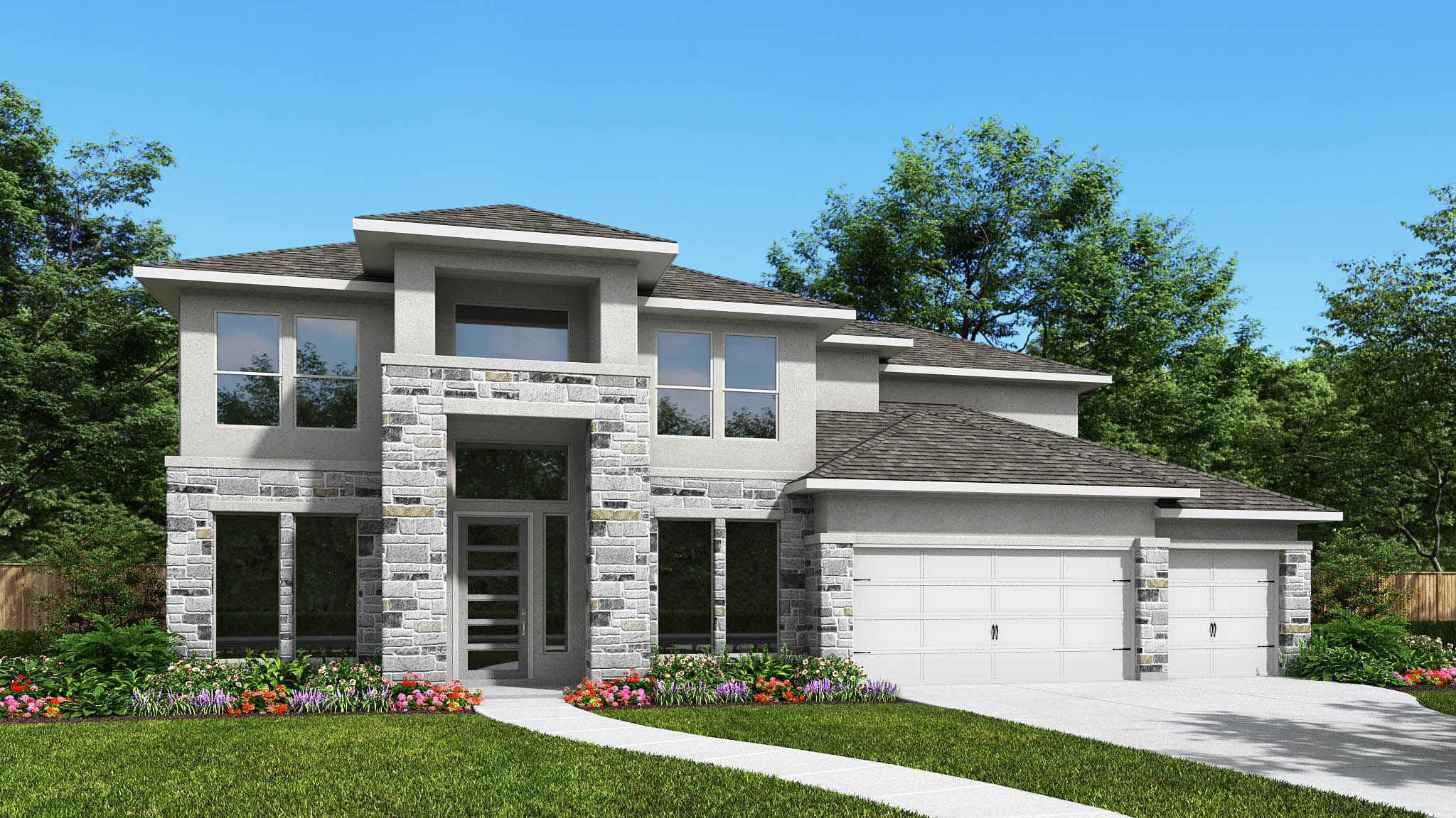 Perry 4347W House Plan in Parkside On The River West 70 80, Austin